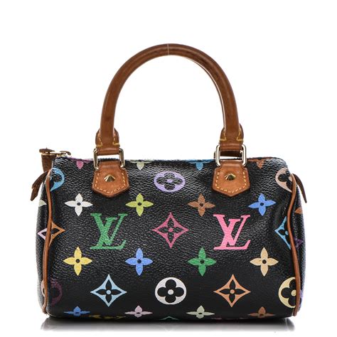 louis vuitton multicolor mini speedy black|louis vuitton speedy handbags.